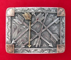 Clint Orms Sterling and Gold Arrow Buckle